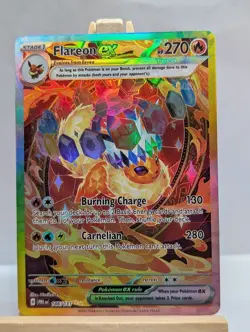 Custom Fan Art Flareon EX Tera High Quality Custom Card Foil Finish Full Art - Image 2