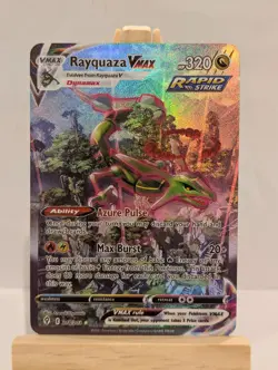 Custom Fan Art Rayquaza VMAX Rapid Strike High Quality Custom Card Foil Finish - Image 1