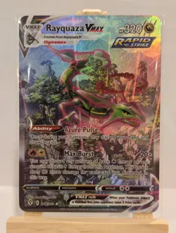 Custom Fan Art Rayquaza VMAX Rapid Strike High Quality Custom Card Foil Finish - Image 2