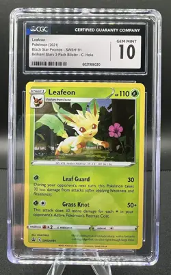 Leafeon SWSH191 SWSH: Sword & Shield Promo Cards Holo CGC 10 GEM MINT psa - Image 1