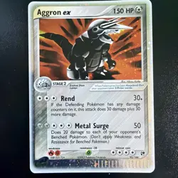 2003 Pokemon TCG Aggron EX Sandstorm Holo Rare Card 95/100 LP - Image 1