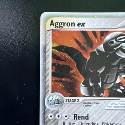 2003 Pokemon TCG Aggron EX Sandstorm Holo Rare Card 95/100 LP - Image 4