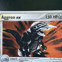 2003 Pokemon TCG Aggron EX Sandstorm Holo Rare Card 95/100 LP - Image 5
