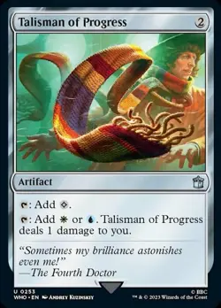 Near Mint, English - 1 x MTG Talisman of Progress - Foil Universes Beyond: Docto - Image 1