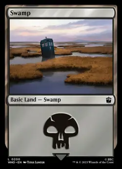 Near Mint, English - 2 x MTG Swamp (0200) - Foil Universes Beyond: Doctor Who - Image 1