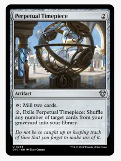 Perpetual Timepiece | OTC | MTG | EDH Commander Self Mill | Graveyard | NEW NM - Image 1
