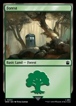 Near Mint, English - 2 x MTG Forest (0204) - Foil Universes Beyond: Doctor Who - Image 1