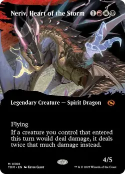 Neriv, Heart of the Storm Borderless NM Tarkir: Dragonstorm MTG Magic Gathering - Image 1