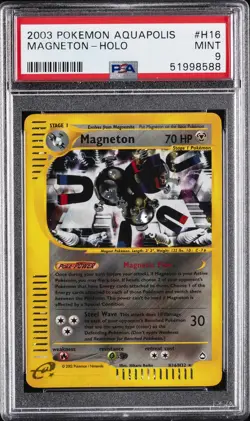 2003 POKEMON AQUAPOLIS #H16 MAGNETON-HOLO PSA 9 - Image 1