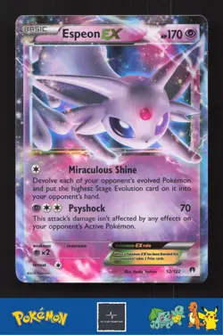 2016 Pokemon XY BREAKpoint 52/122 Espeon EX - Image 1