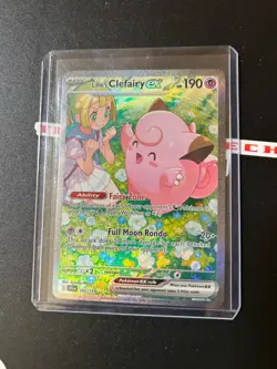 Lillie's Clefairy ex SIR 184/159 Single Raw Card Journey Together Pokemon - Image 1