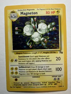 Magneton 11/62 Holo Rare Pokemon 1999 Fossil LP - Image 1