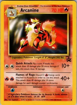 Arcanine WoTC Promo Promo MP Pokemon 06/53 Normal - Image 1