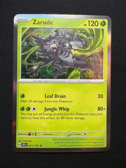 Zarude 011/191 Holo Rare LP-NM - Pokemon Scarlet & Violet Surging Sparks SSP - Image 1