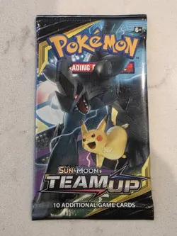 Pokemon Tcg Sun And Moon Tag Team Booster Pack Sealed Pikachu And Zekrom - Image 1