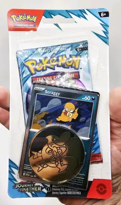 POKEMON TCG JOURNEY TOGETHER Checklane blister ENGLISH promo Set Yama & Scraggy - Image 2