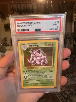 1999 POKEMON GAME BASE SET HOLO #11 NIDOKING-HOLO PSA 9. CLEAN. FRESH CERT - Image 3