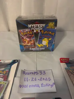 Pokemon Walmart Mystery Power Box 5 Booster Packs + Sealed Lot , blisters - Image 2