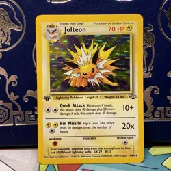1999 POKEMON TCG JOLTEON JUNGLE HOLO FOIL 1ST EDITION 4/64 LP - Image 1