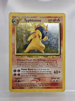 Pokemon TCG Typhlosion Holo #17 2000 Neo Genesis Unlimited Damaged 17/111 - Image 1
