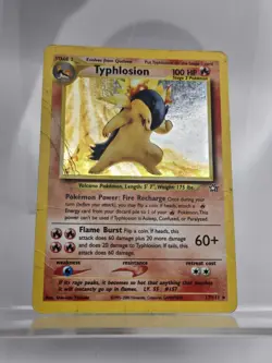 Pokemon TCG Typhlosion Holo #17 2000 Neo Genesis Unlimited Damaged 17/111 - Image 3