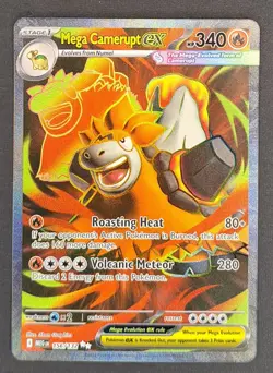 Pokemon TCG Mega Camerupt EX 156/132 Full Art Ultra Rare Mega Evolution EN - Image 1