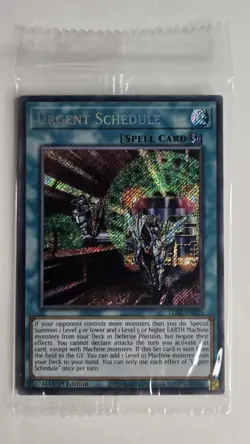 Yugioh Urgent Schedule LDS2-EN125 Secret Rare 1st Ed Sealed NM - Image 1