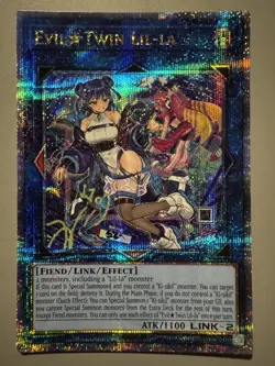 YUGIOH EVIL TWIN LIL-LA (ALT ART) ASIA ENGLISH SLF1-AE087 25TH FOIL QCSR - Image 1