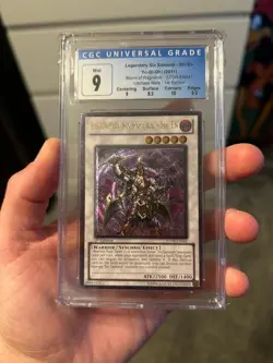 YUGIOH 1ST Ed STOR-EN041 LEGENDARY SIX SAMURAI SHI EN ULTIMATE 9 CGC - Image 1