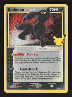 Umbreon Gold Star 17/17 Pokemon Celebrations Holo Card - Image 1