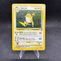 (NM-) Raichu Holo #16/130 2000 Base Set 2 Vintage Pokemon Card - Image 1