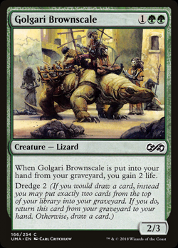 MTG 2018 GOLGARI BROWNSCALE - LIZARD CREATURE - Magic Gathering card - Image 1