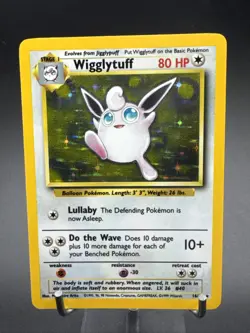 Wigglytuff Holo Base Set 16/64 No Symbol Rare Pokemon Card LP / NM - Image 1