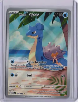 Misty's Lapras 194/182 DRI Illustration Rare IR Destined Rivals Pokemon Card NM - Image 1