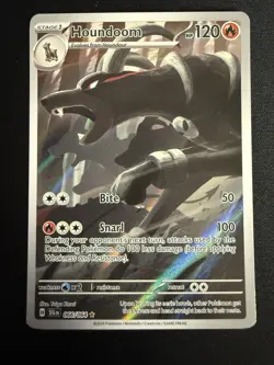 Pokemon TCG Houndoom Shrouded Fable Holo Card 066/064 Illustration Rare - Image 1