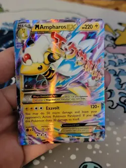 M Ampharos EX 28/98 XY - Ancient Origins Holo NM-LP Pokemon Card - Image 1