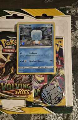 Pokemon Sword & Shield Evolving Skies 3 Pack Blister + Eiscue Promo Card (Multi) - Image 1