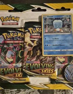 Pokemon Sword & Shield Evolving Skies 3 Pack Blister + Eiscue Promo Card (Multi) - Image 2