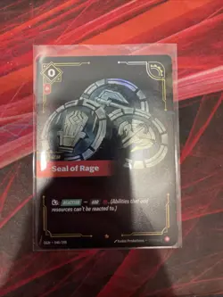 Riftbound TCG League Of Legends Origins Epic Seal of Rage 040/298 NM Card - Image 1