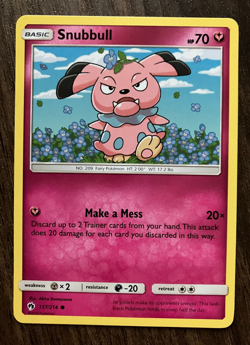 Snubbull 137/214 - 2018 Pokemon Lost Thunder Common Card - CLEAN NM - Image 1
