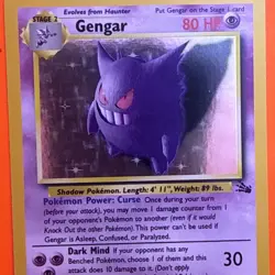 1999 Pokemon TCG Fossil Gengar Holo Rare Card 5/62 Excellent Condition ✅👻👻 - Image 2
