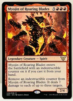 Myojin of Roaring Blades - #36-MTG-Commander: Kamigawa: Neon Dynasty-Regular-NM - Image 1