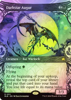 Magic MTG DARKSTAR AUGUR FOIL SHOWCASE Bloomburrow NM - Image 1