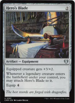 Hero's Blade U Commander Masters 391 NM MTG - Image 1