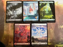 5x FULL ART LANDS - Full set - Outlaws - MTG - Magic the Gathering - Image 1