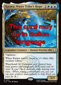 MTG KATARA, WATER TRIBE's HOPE FOIL EXC SPERANZA DELLA TRIBU DELL'ACQUA 231 TLA - Image 1