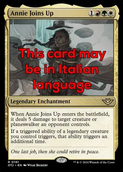 MTG ANNIE JOINS UP FOIL EXC - INGAGGIO DI ANNIE 191 - OTJ - MAGIC - Image 1