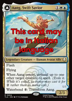 MTG AANG, SWIFT SAVIOR EXC - AANG, SALVATORE RAPIDO 204 - TLA - MAGIC - Image 1