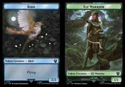MTG The Lord of the Rings Commander - Elf Warrior 1/1 & Bird 2/2 [Token] - Image 1