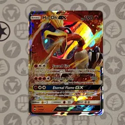 Ho-Oh GX 21/147 Pokemon TCG Sun & Moon Burning Shadows Ultra Rare HOLO NM - Image 1